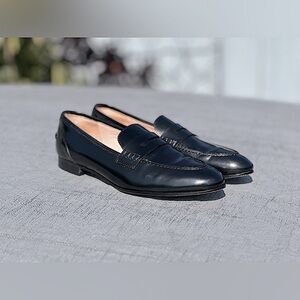 J. Crew Black Leather Loafers